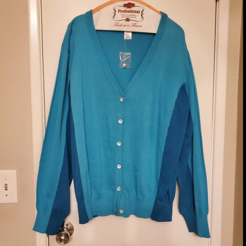 Two Tone Blue Cardigan